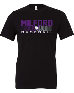Jersey Tee with 2026 Milford Rec Baseball Logos