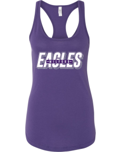 Women's Ideal Racerback Tank with Eagles Stacked Logo