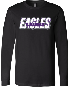 Unisex Jersey Long Sleeve Tee with Eagles Stacked Logo