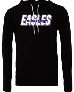 Unisex Sponge Fleece Hoodie Sweatshirt with Eagles Stacked Logo