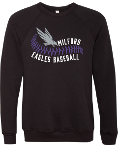 Unisex Sponge Fleece Raglan Crewneck Sweatshirt with Eagles Laces Logo