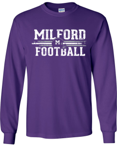 Ultra Cotton® Long Sleeve T-Shirt with 2025 Milford Football Logo