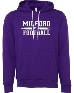 Unisex Sponge Fleece Hoodie with 2025 Milford Football Logo