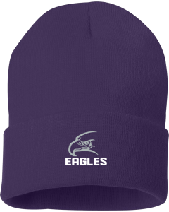 Solid 12" Cuffed Beanie with Eagles Beanie Logo
