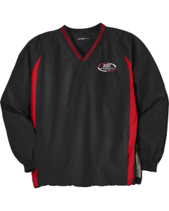 Tipped V-Neck Raglan Wind Shirt