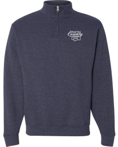 Unisex Nublend® Cadet Collar Quarter-Zip Sweatshirt with Platte County Embroidered Logo