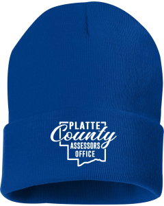 12" Solid Cuffed Beanie with Platte County Hat Logo