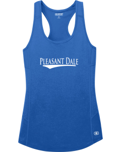 Ladies Racerback Pulse Tank with Small Pleasant Dale Logo