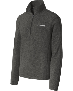 Heather Microfleece 1/2-Zip Pullover with Embroidered Petsource Logo