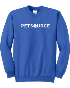 Essential Fleece Crewneck Sweatshirt with Screen Printed Petsource Logo