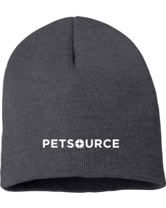 8 Inch Knit Beanie with Embroidered Petsource Logo