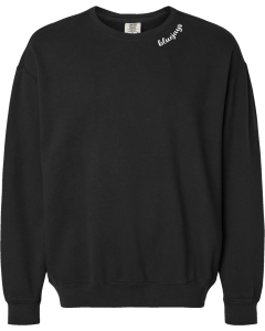 Garment-Dyed Lightweight Fleece Crewneck Sweatshirt with Bluejays Embroidered collar logo