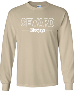 Ultra Cotton® Long Sleeve T-Shirt with Seward Open Block Logo