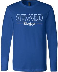 Jersey Long Sleeve Tee with Seward Open Block Logo