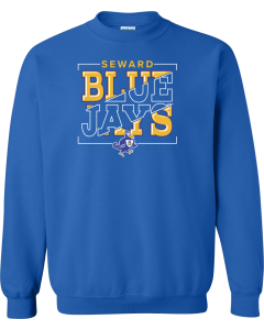 Heavy Blend™ Crewneck Sweatshirt with Bluejay Bracket Logo
