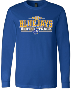 Unisex Jersey Long Sleeve Tee with Unified Track Block Logo