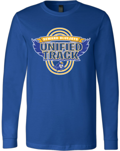 Unisex Jersey Long Sleeve Tee with Unified Track Laps Logo