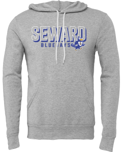 Unisex Sponge Fleece Hoodie with Bluejay Overlap Logo