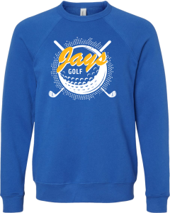 Unisex Sponge Fleece Raglan Crewneck Sweatshirt with Jays Bogey Logo