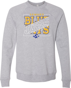 Sponge Fleece Raglan Crewneck Sweatshirt with Bluejay Bracket Logo