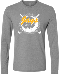 Unisex CVC Long Sleeve T-Shirt with Jays Bogey Logo