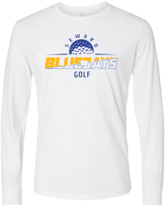 Unisex CVC Long Sleeve T-Shirt with Bluejays Slice Logo