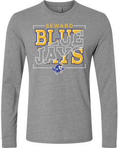 CVC Long Sleeve T-Shirt with Bluejay Bracket Logo
