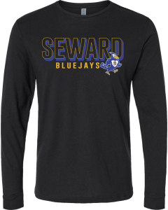 CVC Long Sleeve T-Shirt with Bluejay Overlap Logo