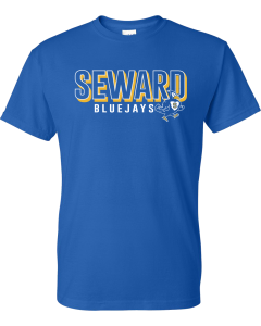 DryBlend® T-Shirt with Bluejay Overlap Logo