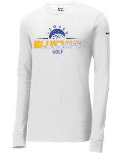 Dri-FIT Cotton/Poly Long Sleeve Tee with Bluejays Slice Logo