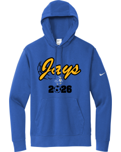 Club Fleece Sleeve Swoosh Pullover Hoodie with Jays Soccer Logo