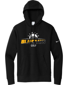 Club Fleece Sleeve Swoosh Pullover Hoodie with Bluejays Slice Logo