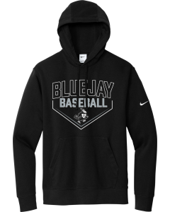 Club Fleece Sleeve Swoosh Pullover Hoodie with Home Plate Logo