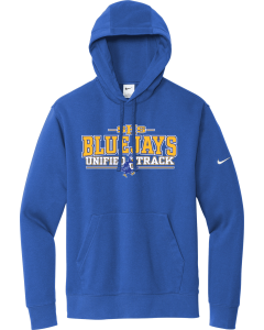 Club Fleece Sleeve Swoosh Pullover Hoodie with Unified Track Block Logo