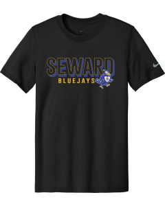 Swoosh Sleeve rLegend Tee with Bluejay Overlap Logo