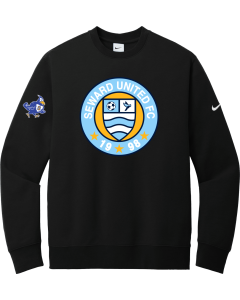 Club Fleece Sleeve Swoosh Crew with Seward FC Logo