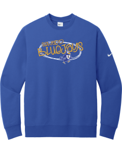 Club Fleece Sleeve Swoosh Crew with SHS Scribble Logo