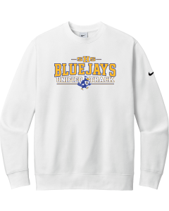 Club Fleece Sleeve Swoosh Crew with Unified Track Block Logo