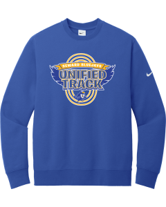 Club Fleece Sleeve Swoosh Crew with Unified Track Laps Logo
