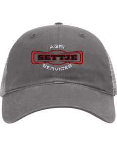 Garment-Washed Trucker Cap with Settje Embroidered Logo