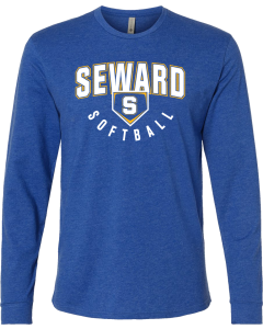 Unisex CVC Long Sleeve T-Shirt with Rec Softball logo