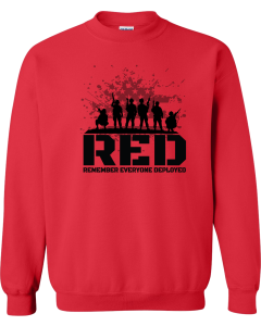 Heavy Blend™ Crewneck Sweatshirt with R.E.D. Soldier Silhouette