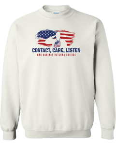 Heavy Blend™ Crewneck Sweatshirt with Contact, Care, Listen Logo