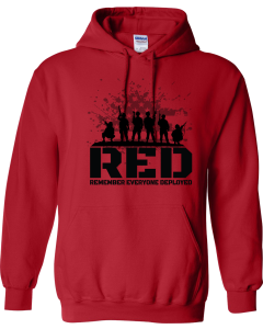 Heavy Blend™ Hooded Sweatshirt with R.E.D. Soldier Silhouette