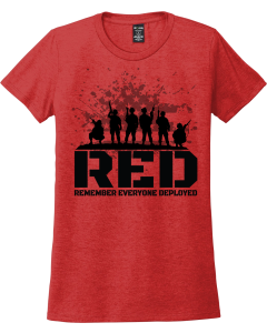 Allmade Women's Tri-Blend Tee with R.E.D. Soldier Silhouette