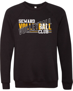 Unisex Sponge Fleece Raglan Crewneck Sweatshirt with 2025 Volleyball Club Logo