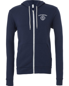 Unisex Sponge Fleece Full-Zip Hoodie Sweatshirt with Fire Dept. Logo