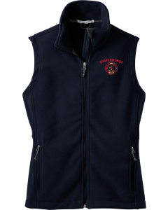 Women's Value Fleece Vest with Fire Dept. Embroidered logo