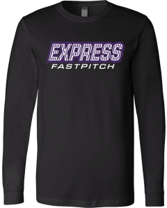 Unisex Jersey Long Sleeve Tee with Softball Lines Logo