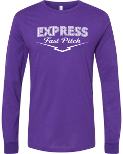 Unisex Jersey Long Sleeve Tee with Home Plate Lines Logo